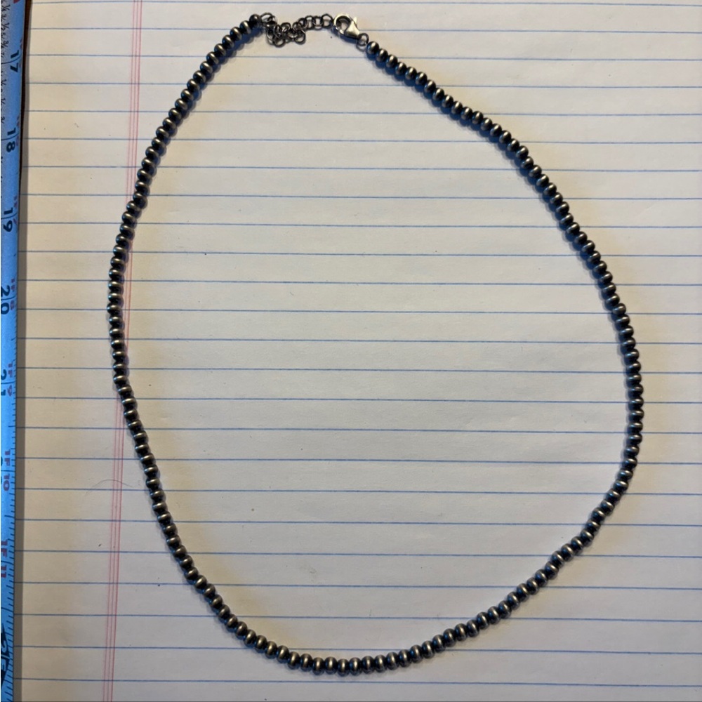 Faux Navajo pearls 4mm necklace 22 inches